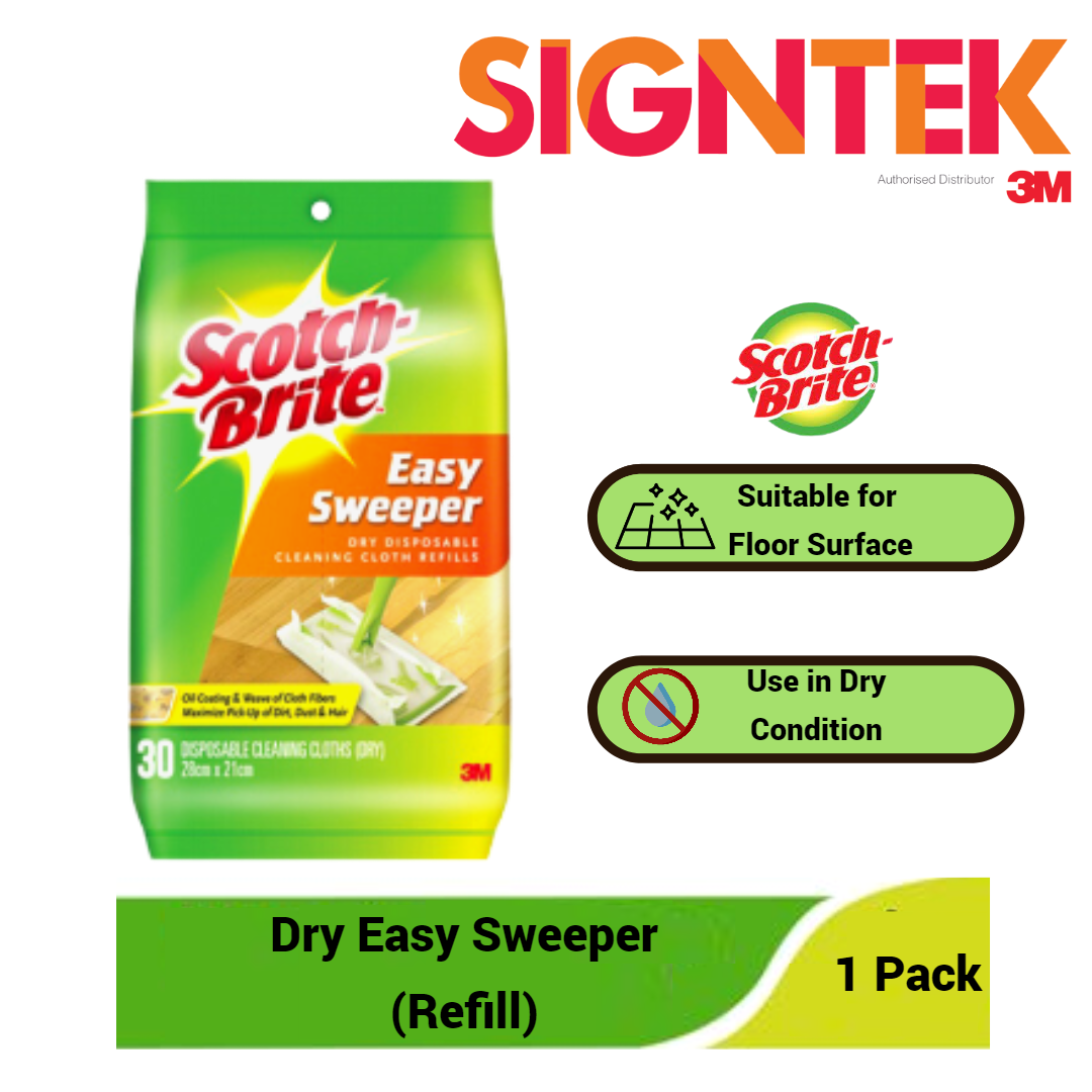 3M ScotchBrite Dry Wipes Easy Sweeper (Refill) Signtek Marketing